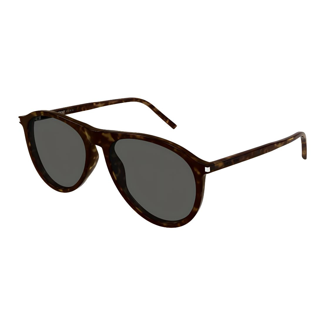 SAINT LAURENT Recycled Acetate Irregular Shape Sunglasses Men's Tortoiseshell