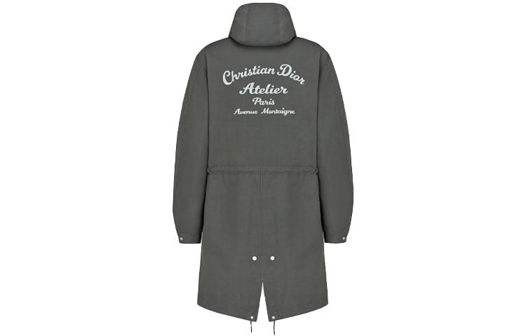 DIOR Quarterly New Products Parka Coats Men Gray