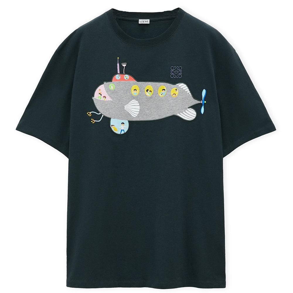 LOEWE x Suna Fujita SS25 T Shirt Men's Dark Green