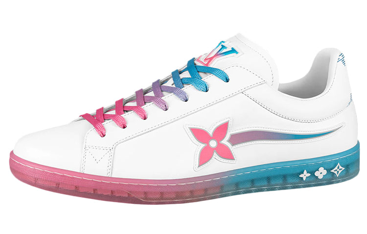 LOUIS VUITTON Luxembourg Samothrace Sneaker White Pink Blue