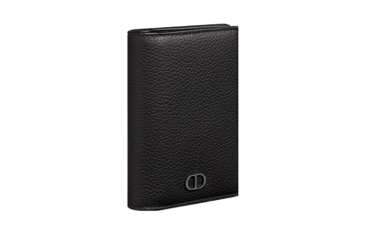 DIOR Grained Calfskin Card Holder Regular Men's Black