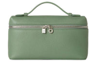 Loro Piana ExtraPocket Leather Small Square Makeup Bag Handbags Shoulder Bags Regular Women's Green