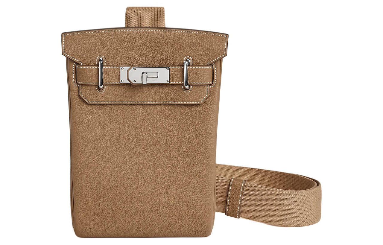 HERMES Hac A Dos Togo Calfskin Crossbody Bag, Shoulder Bag Small Size Unisex