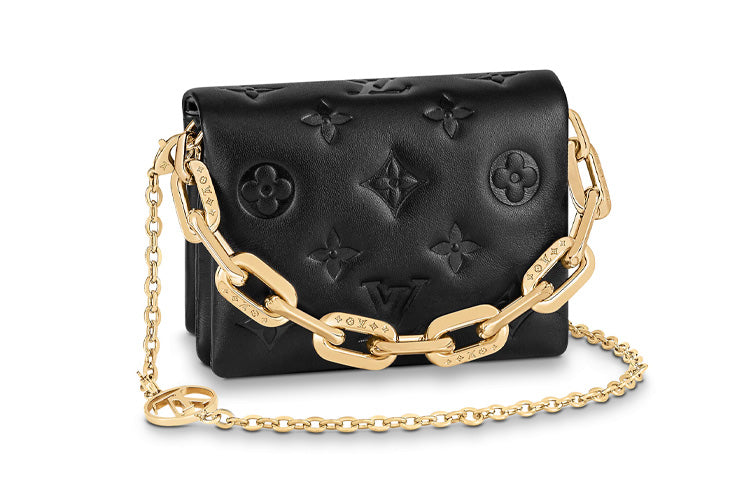 LOUIS VUITTON Beltbag Coussin Cruise 22 Monogram Embossed Black
