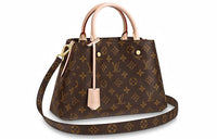 LOUIS VUITTON Montaigne Monogram BB Burgundy Lining Handbag