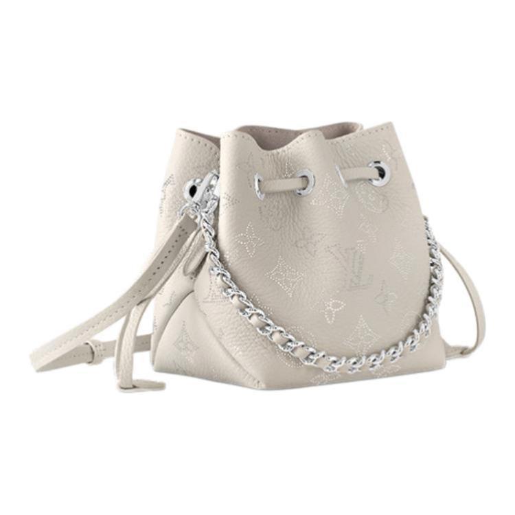 LOUIS VUITTON Bella Cow Leather Moonlight Goddess Bucket Bags Crossbody Bag Shoulder Bag Regular Women's Gray White