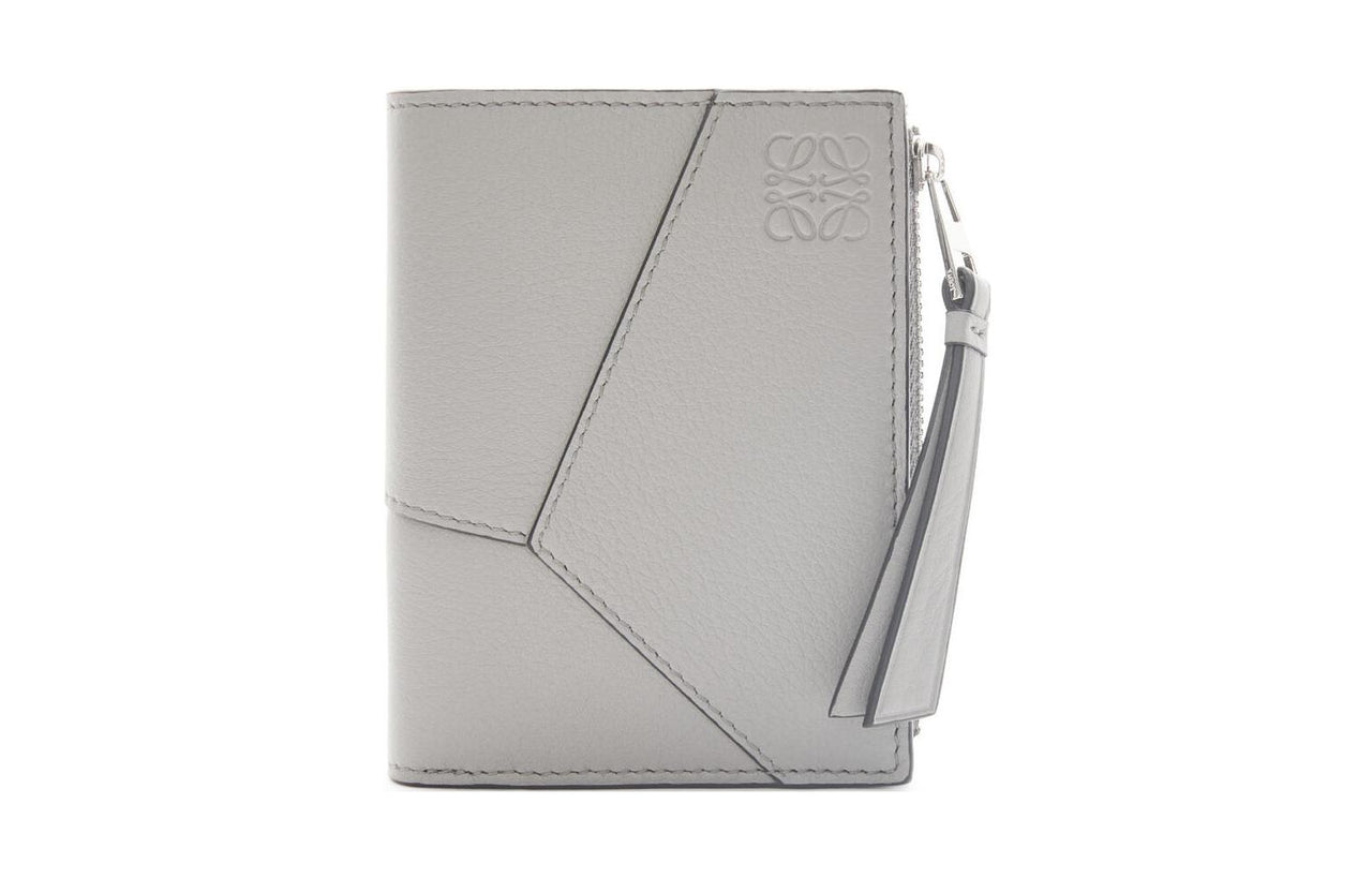 LOEWE Puzzle Calfskin Wallet Men's Gray