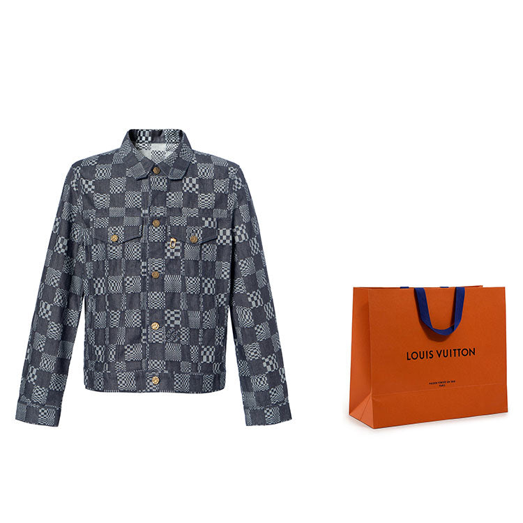 LOUIS VUITTON Distorted Damier Denim Jacket