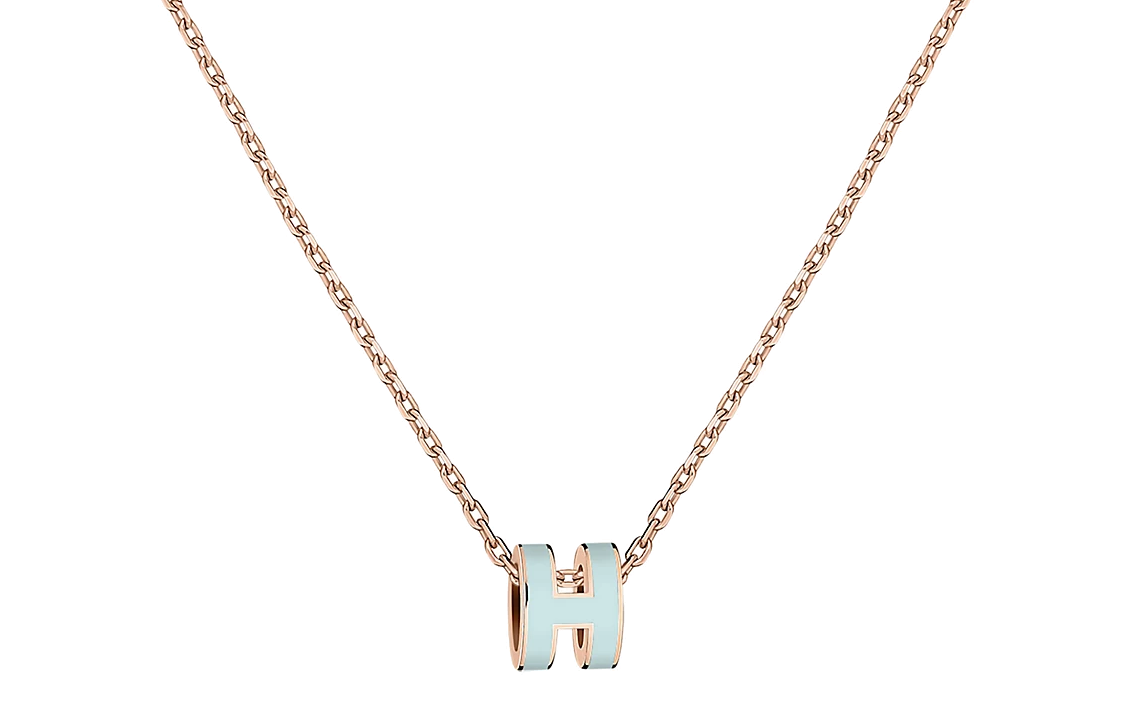 HERMES POP H Collection Rose Gold Plated Necklaces Women's