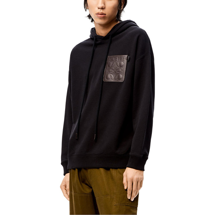 LOEWE Anagram Leather Patch Hoodie