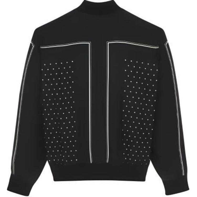 SAINT LAURENT Polka dot Pattern Bomber Jacket