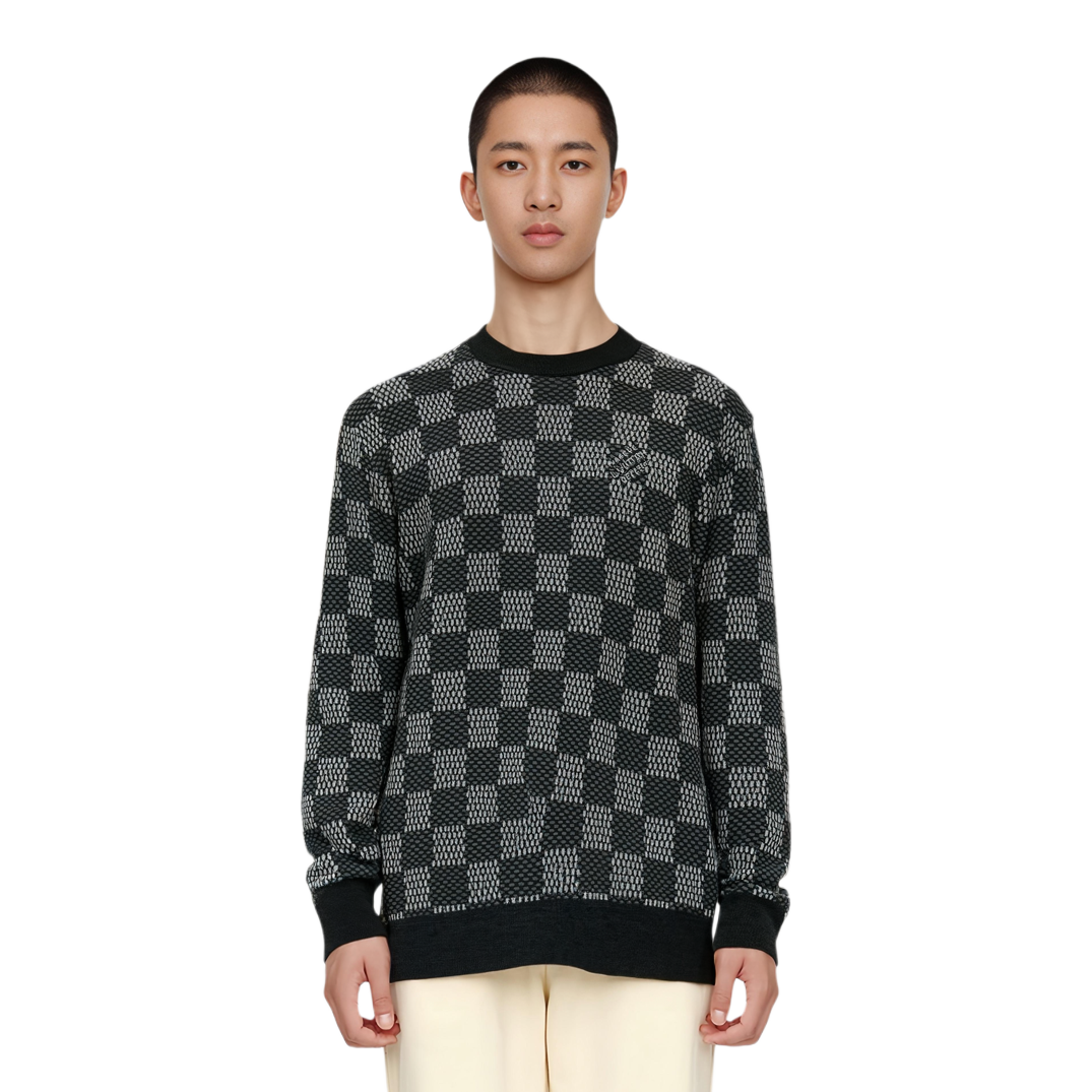 LOUIS VUITTON Damier Wool Crewneck