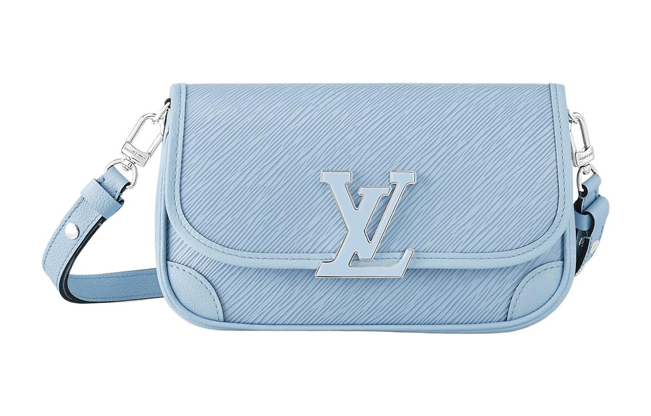 LOUIS VUITTON Epi Grain Cow Leather Crossbody Bag, Shoulder Bag Women's Blue