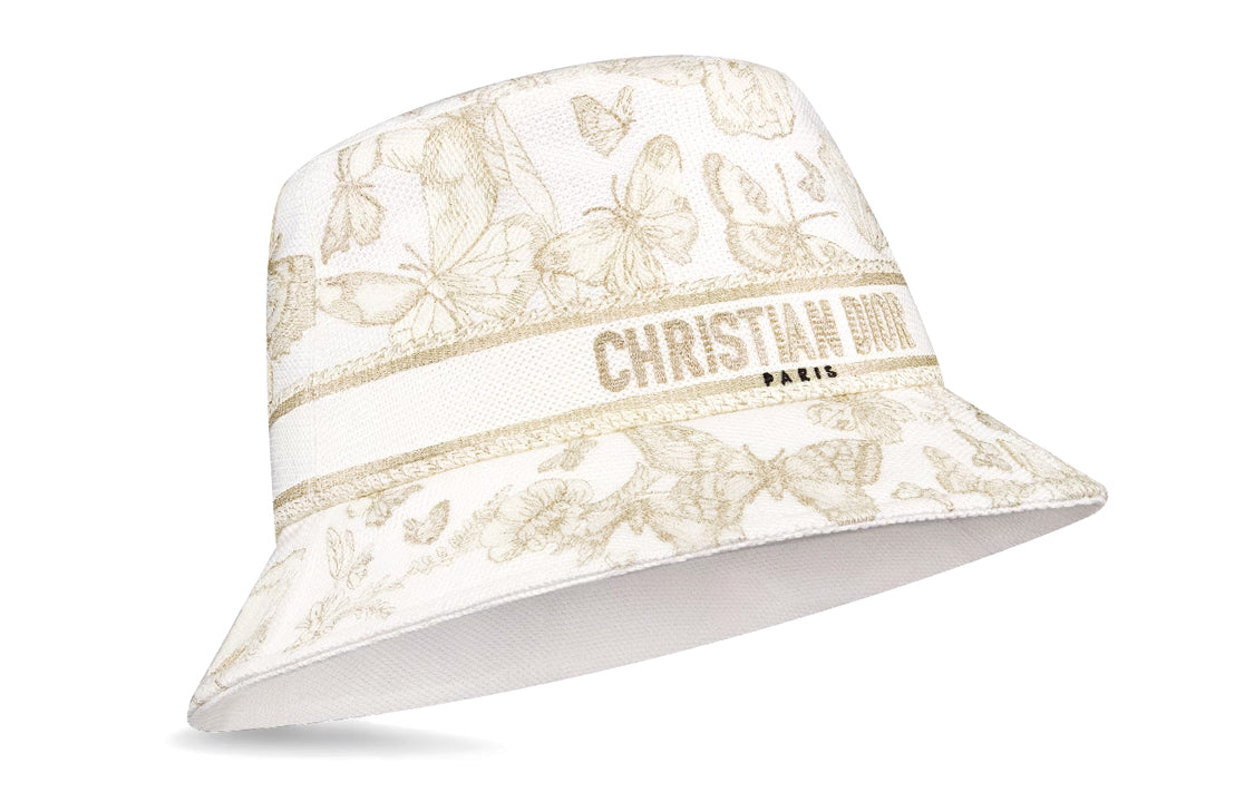 DIOR Cotton, Metal, Polyester, Polypropylene Bucket Hats Women's White