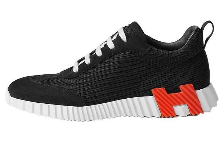 HERMES Bouncing Low-Top Casual Shoes Men's Black