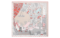 HERMES Silk Scarves Women's Garnet Red