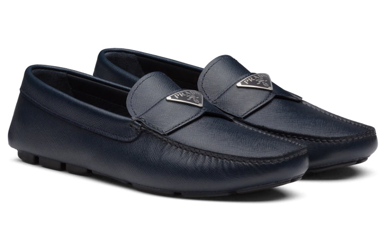 PRADA Triangle-logo Penny-slot Loafers