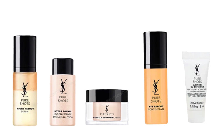 SAINT LAURENT Basic Skincare Full Travel Size Sample Sets Five Piece Set