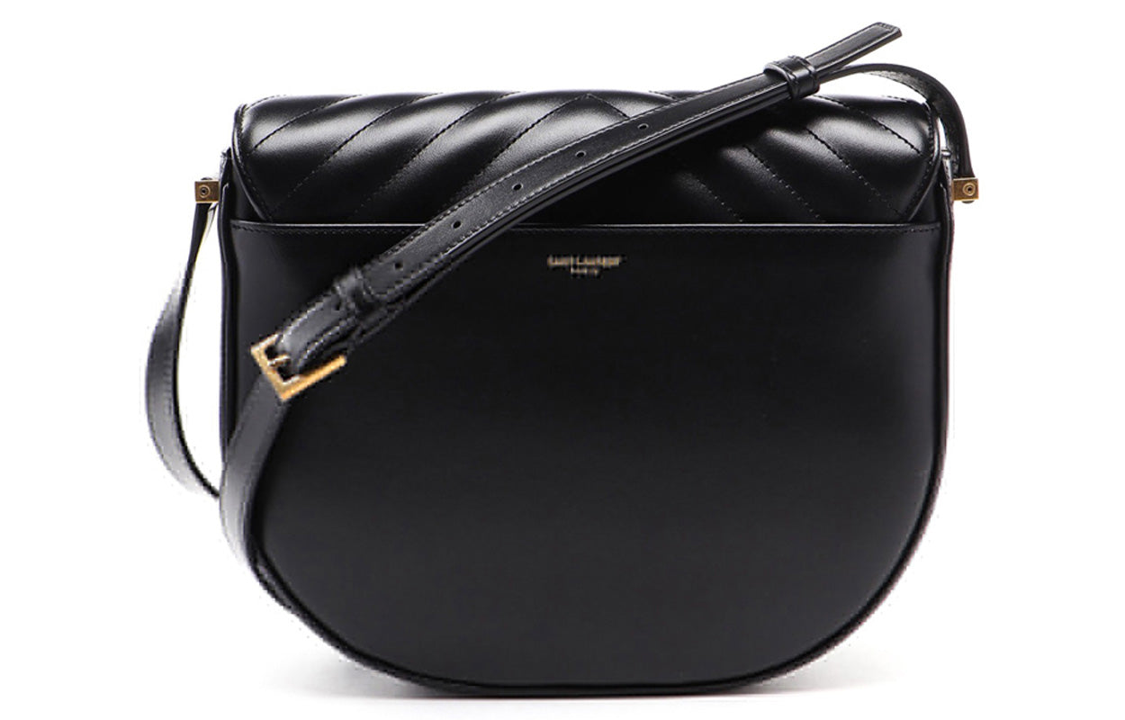 SAINT LAURENT Joan Quilting Leather Shoulder Bag Crossbody Bag Women's Black