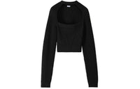 LOEWE Cut Out Cropped Sweater 'Black'