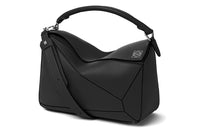LOEWE Puzzle Cow Leather Puzzle Bag Shoulder Bag Crossbody Bag Handbag Medium Size Women's Black