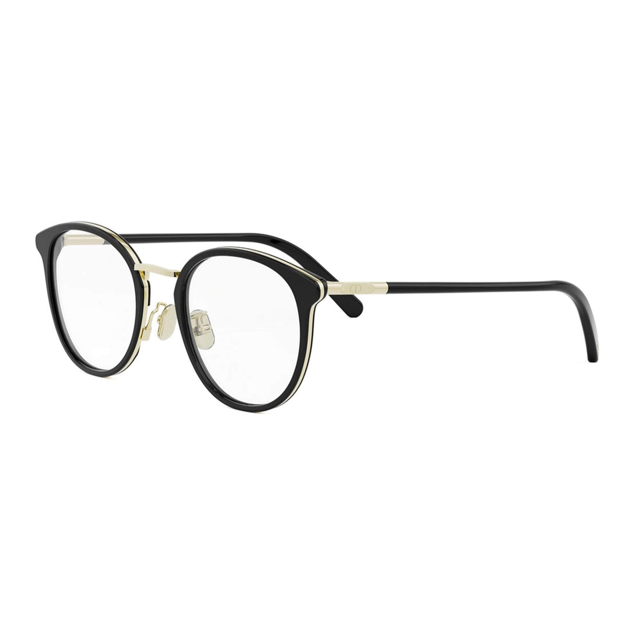 DIOR Acetate Metal Round Eyeglass Frames Unisex Black