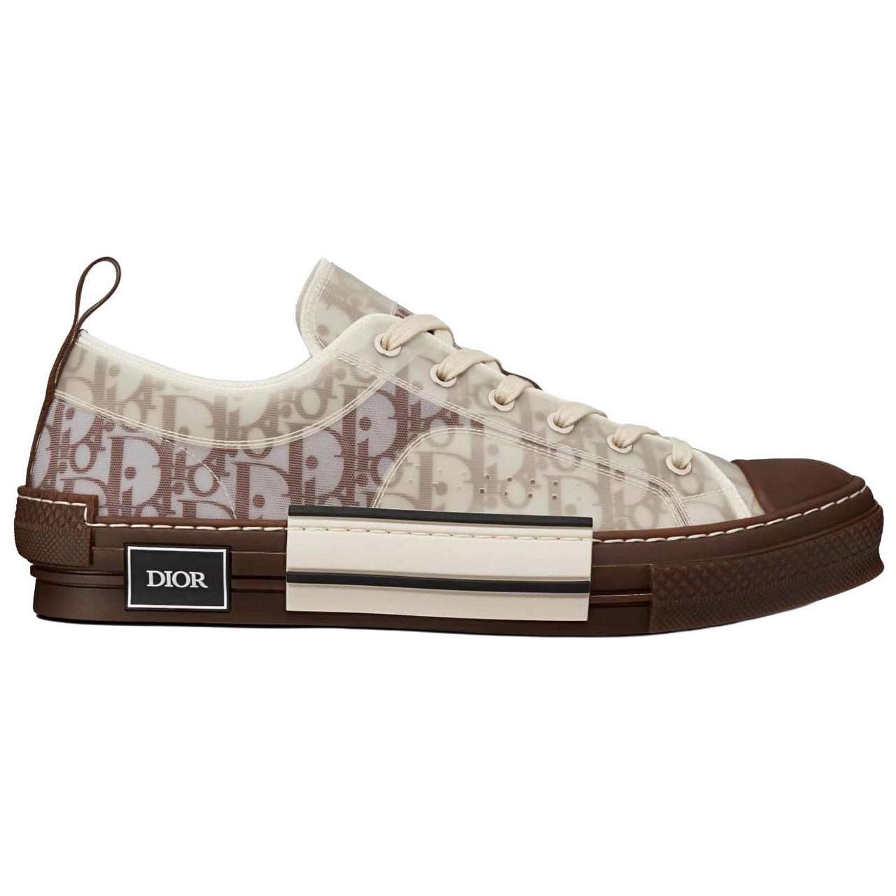 DIOR B23 Low Coffee Oblique Canvas