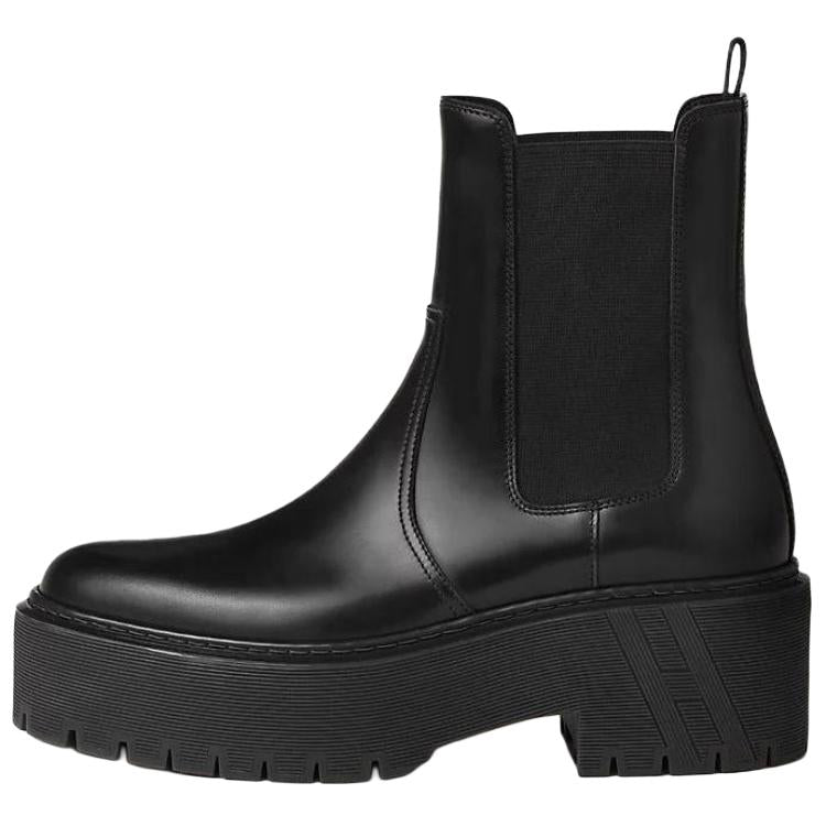 HERMES Harrow Short Chelsea Boots Women's Black