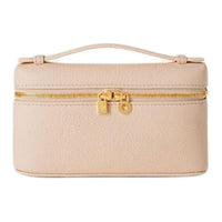 Loro Piana Cow Leather Clutch Mini Women's Cream Honey & Sun Gold
