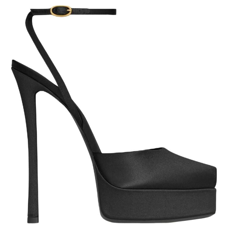 SAINT LAURENT La Scandale Square Open-Toe Sandals Women's