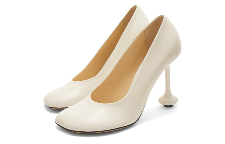 LOEWE Toy Slim Heel High Heels 9cm Women's White