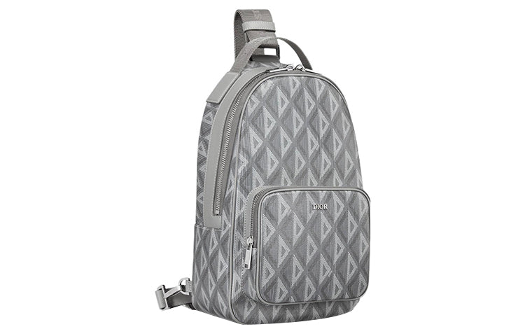 DIOR Adjustable Strap Sling Bag, Portable One Shoulder Backpack, Crossbody Bag Mini Men's Gray