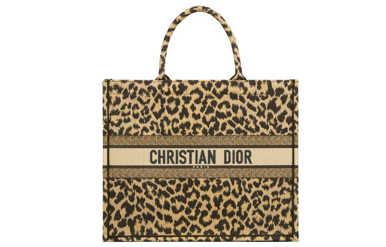 DIOR Canvas Shopping Bag Handbag Regular Women's Beige