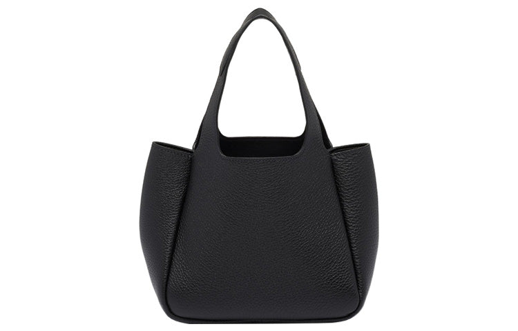 PRADA Cow Leather Litchi Grain Basket Bag, Tote, Bucket Bag, Shopping Bag Women's Black