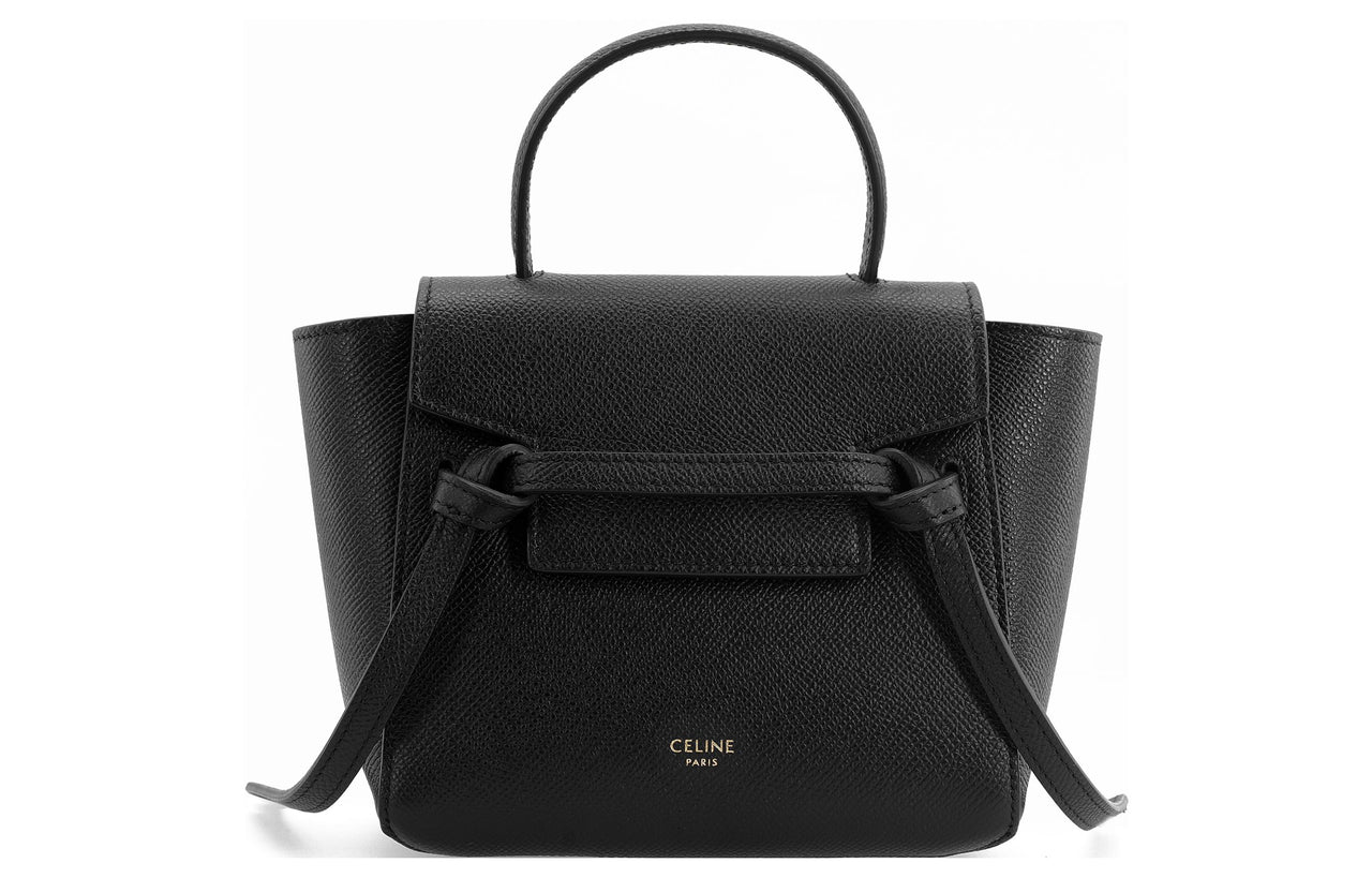 CELINE Cow Leather Catfish Bag, Handbag, Shoulder Bag, Crossbody Bag, Handbag Pico Women's Black