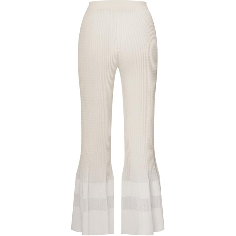 LOUIS VUITTON Scallop Knit Flared Pants