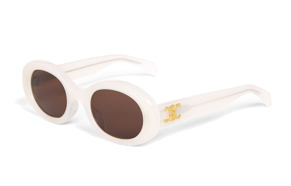 CELINE Oval Sunglasses Women's Ivory