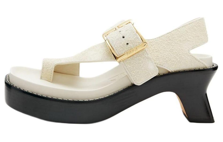 LOEWE Ease Fashion Sandal 9cm Women's Ecru