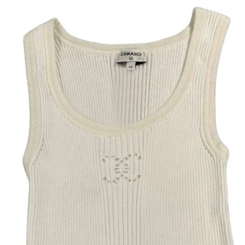 CHANEL Tank Tops Women's White