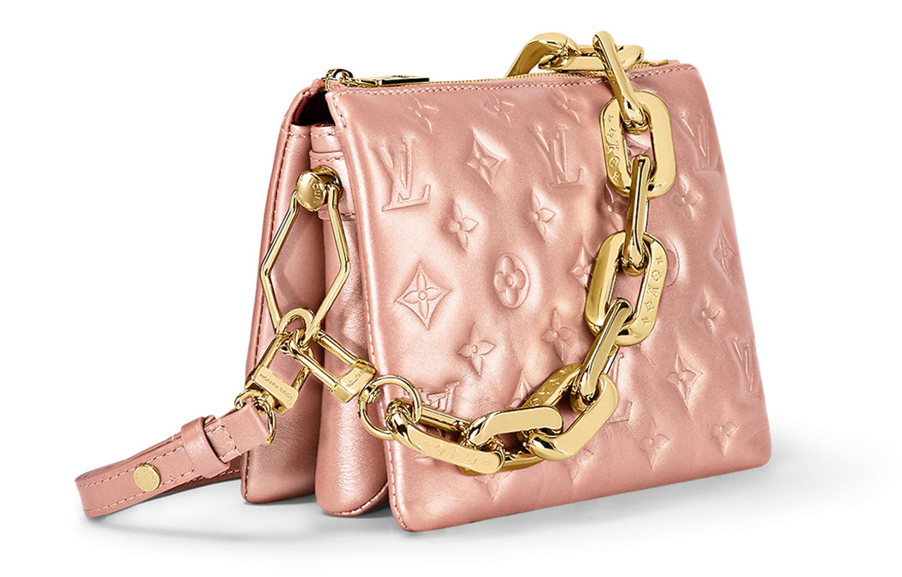 LOUIS VUITTON Coussin Sheepskin Shoulder Bag Pillow Bag Crossbody Bag Shoulder Bag Women's Rose Gold