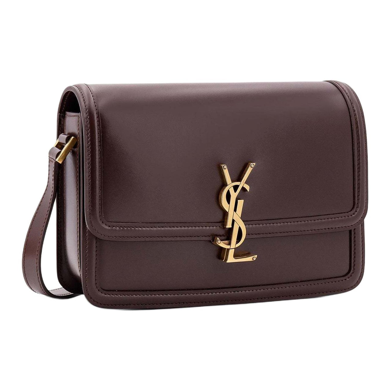 SAINT LAURENT Leather Crossbody Bag, Shoulder Bag Women's Brown