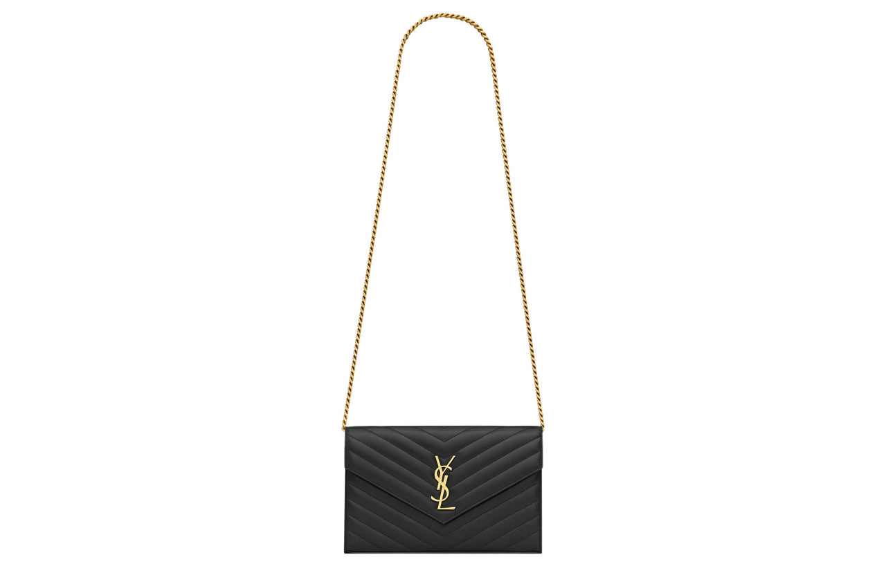 SAINT LAURENT Sheepskin Shoulder Bag, Crossbody Bag Women's Black
