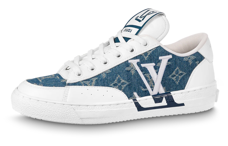 LOUIS VUITTON Charlie Sneakers 'White Denim Monogram' Women's