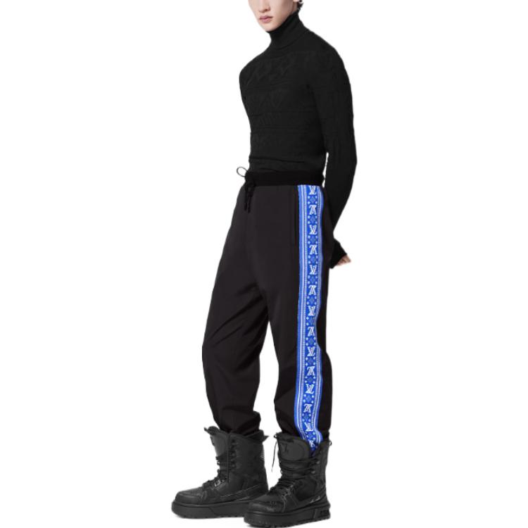 LOUIS VUITTON Knitted Sweatpants Men's Black