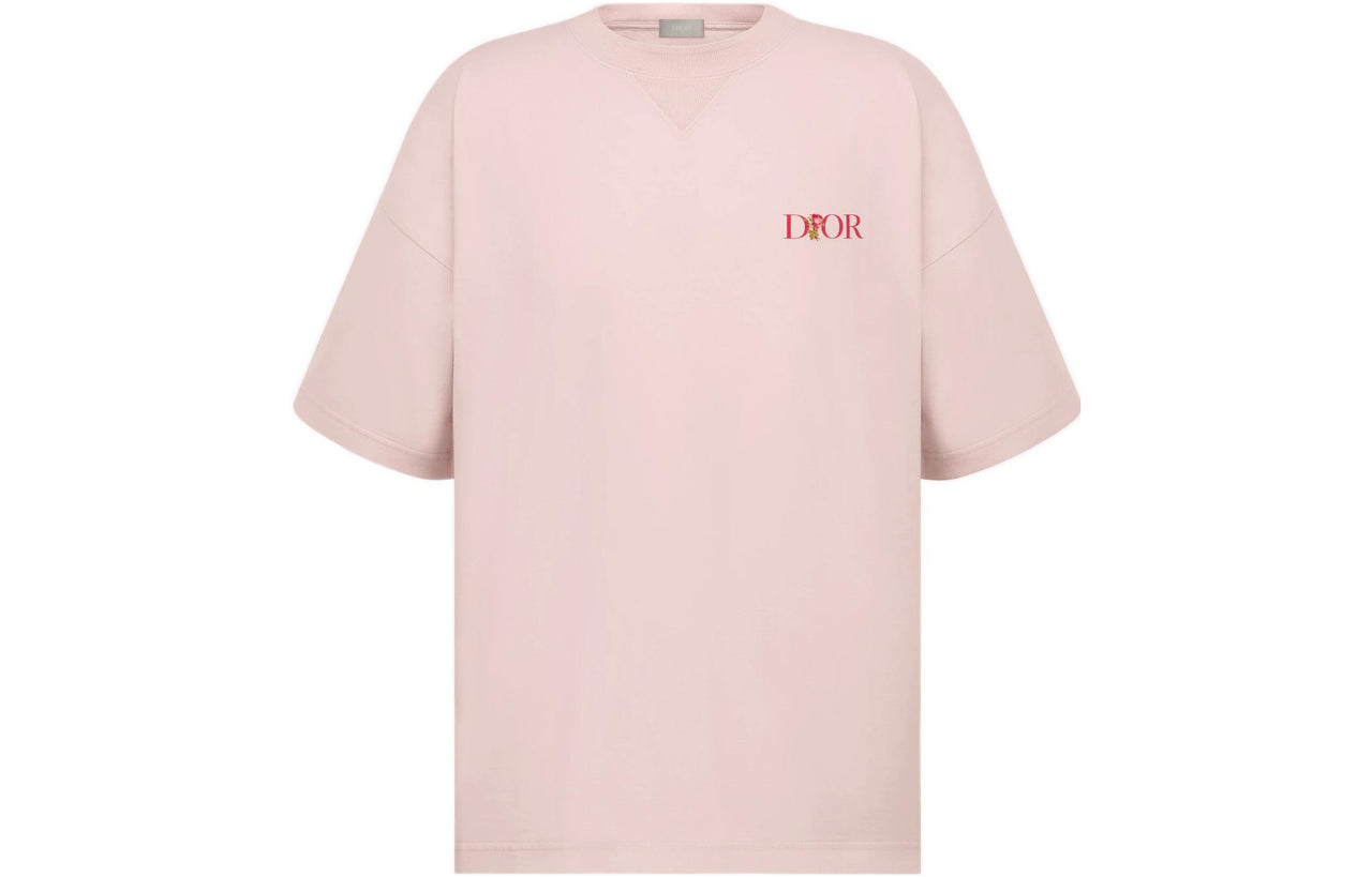DIOR DIOR New Season Collection DIOR FW22 Qixi Festival Collection T-Shirt Men's Pink