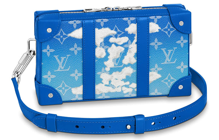 LOUIS VUITTON Soft Trunk Wallet 6 Card Slot Clouds Monogram Blue