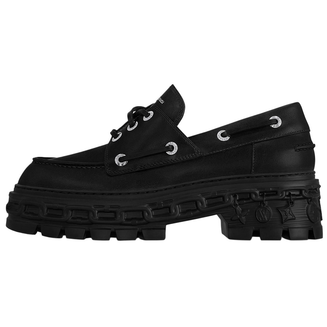 LOUIS VUITTON LV Record Boat Shoes Women's Black