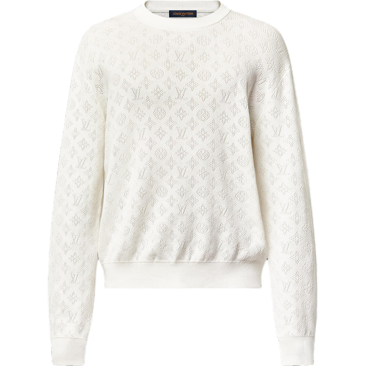 LOUIS VUITTON Monogram Pointelle Cotton Pullover