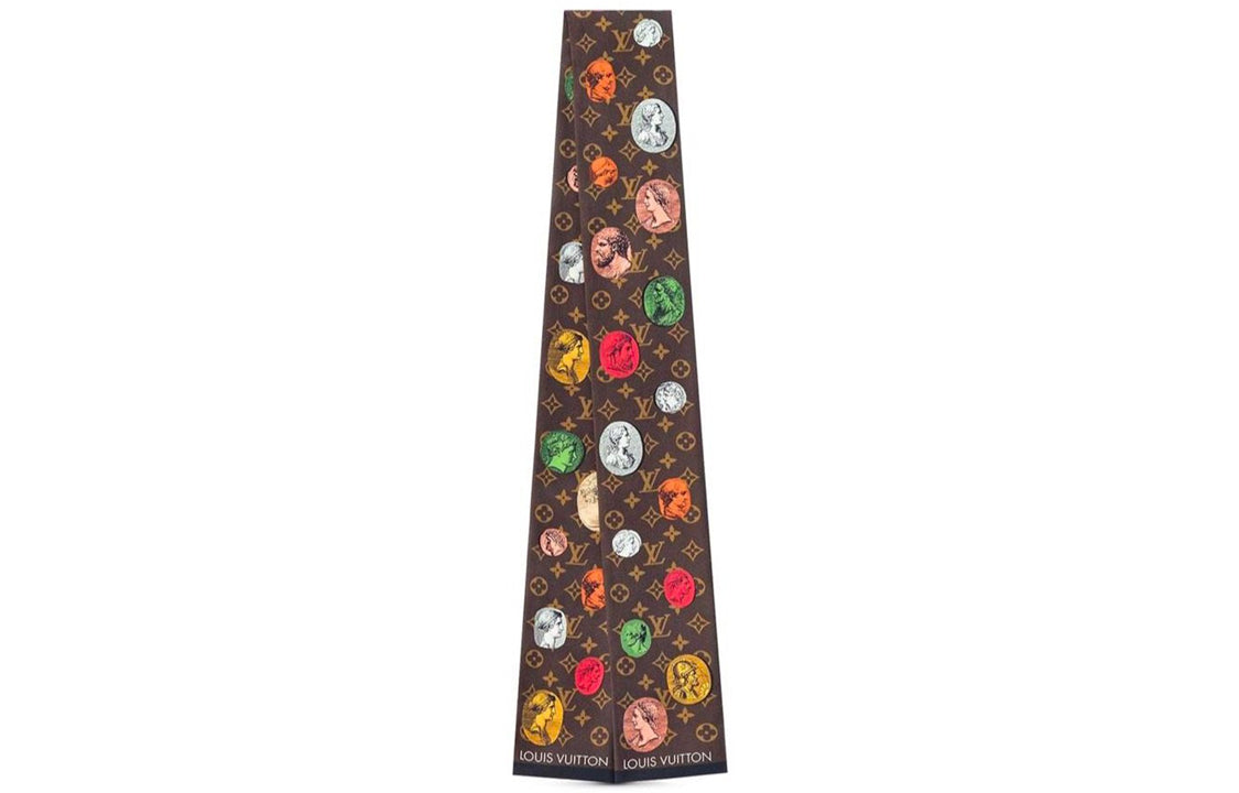 LOUIS VUITTON Monogram Silk Scarves Women's Brown