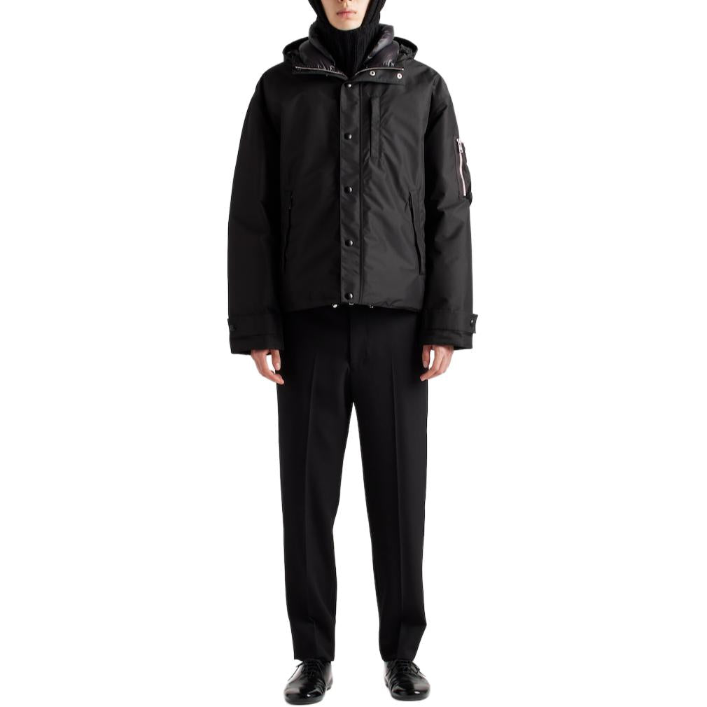PRADA Buttoned Curved Hem Down Jacket